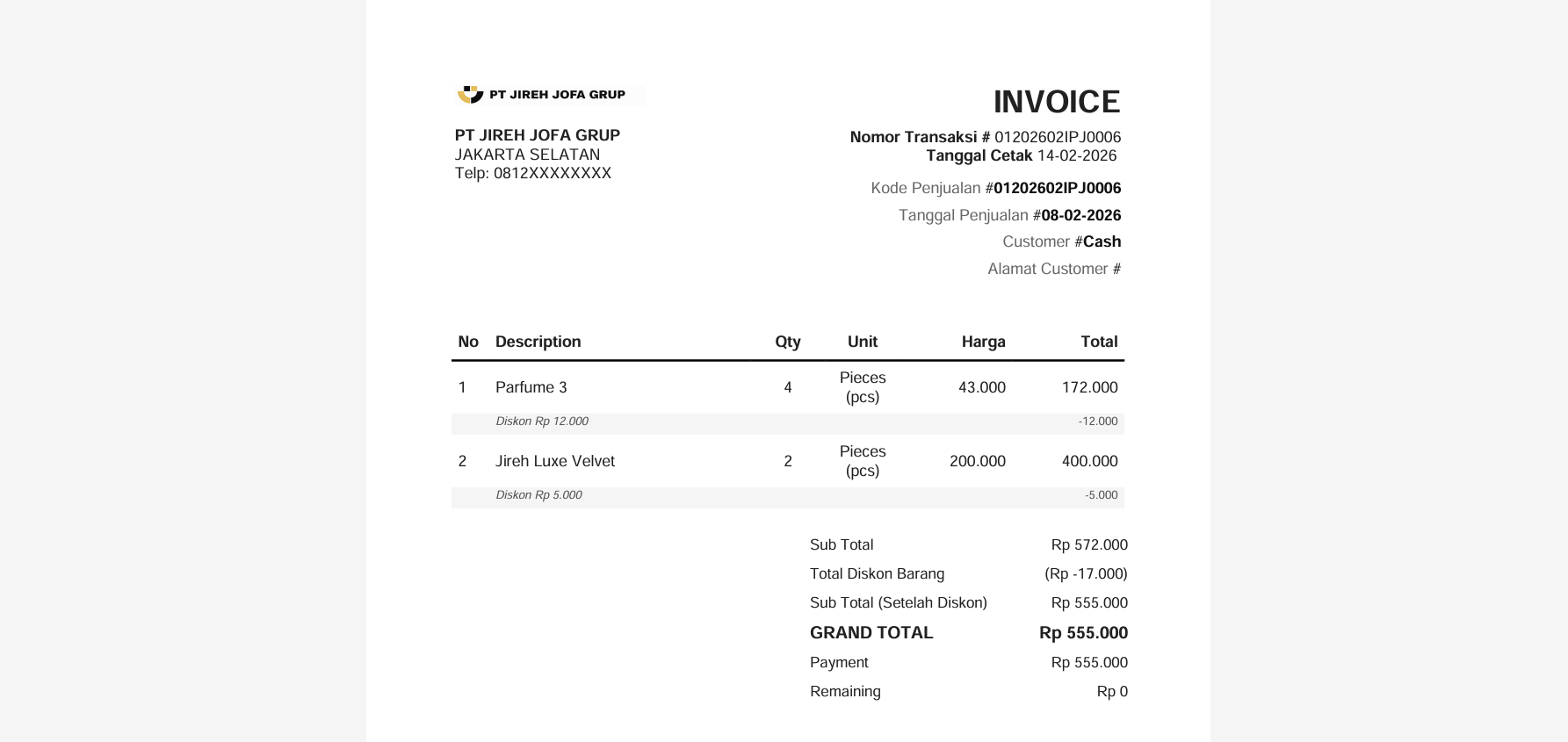 Digital Invoice System